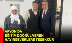 Afyon’da eğitime gönül veren hayırseverlere teşekkür