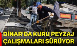 Dinar’da kuru peyzaj çalışmaları sürüyor