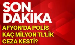 Afyon’da polis kaç milyon TL’lik ceza kesti?