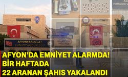 Afyon’da Emniyet alarmda! Bir haftada 22 aranan şahıs yakalandı