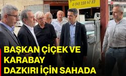 Başkan Çiçek ve Karabay Dazkırı için sahada