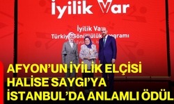 Afyon’un iyilik elçisi Halise Saygı’ya İstanbul’da anlamlı ödül