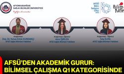 AFSÜ’den akademik gurur: Bilimsel çalışma Q1 kategorisinde