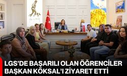 LGS’de başarılı olan öğrenciler Başkan Köksal’ı ziyaret etti