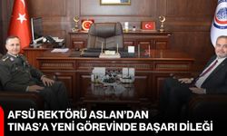 AFSÜ Rektörü Aslan’dan Tınas’a yeni görevinde başarı dileği