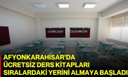 Afyonkarahisar’da ücretsiz ders kitapları sıralardaki yerini almaya başladı