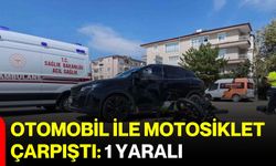 Otomobil ile motosiklet çarpıştı: 1 yaralı