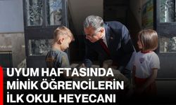 Uyum Haftasında minik öğrencilerin ilk okul heyecanı