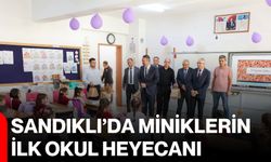 Sandıklı’da miniklerin ilk okul heyecanı