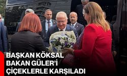 Başkan Köksal Bakan Güler’i çiçeklerle karşıladı