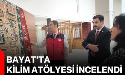 Bayat’ta kilim atölyesi incelendi