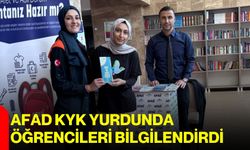 AFAD, KYK yurdunda öğrencileri bilgilendirdi