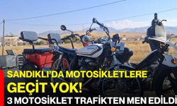Sandıklı’da motosikletlere geçit yok! 3 motosiklet trafikten men edildi