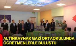 Altınkaynak Gazi Ortaokulunda öğretmenlerle buluştu