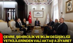 Çevre, şehircilik ve iklim değişikliği yetkililerinden Vali Aktaş’a ziyaret