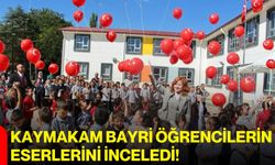 Kaymakam Bayri öğrencilerin eserlerini inceledi!
