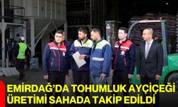 Emirdağ’da tohumluk ayçiçeği üretimi sahada takip edildi