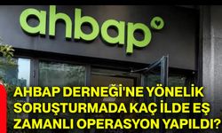 Ahbap Derneği'ne yönelik soruşturmada kaç ilde eş zamanlı operasyon yapıldı?