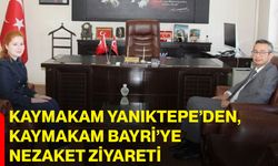 Kaymakam Yanıktepe’den, Kaymakam Bayri’ye nezaket ziyareti