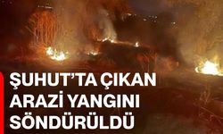 Şuhut’ta çıkan arazi yangını söndürüldü