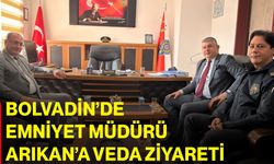 Bolvadin’de Emniyet Müdürü Arıkan’a veda ziyareti