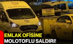 Emlak ofisine molotoflu saldırı!