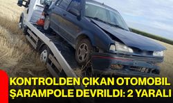 Kontrolden çıkan otomobil şarampole devrildi: 2 yaralı