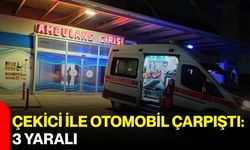 Çekici ile otomobil çarpıştı: 3 yaralı