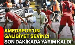 Amedspor’un galibiyet sevinci son dakikada yarım kaldı!
