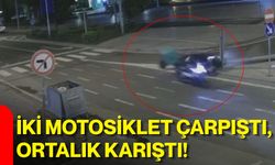 İki motosiklet çarpıştı, ortalık karıştı!