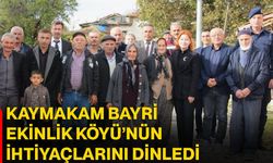 Kaymakam Bayri Ekinlik Köyü’nün ihtiyaçlarını dinledi