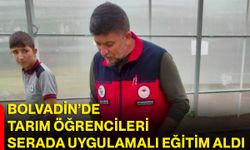 Bolvadin’de tarım öğrencileri serada uygulamalı eğitim aldı