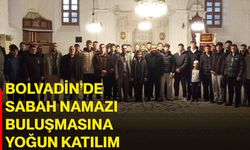 Bolvadin’de sabah namazı buluşmasına yoğun katılım