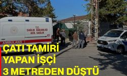 Çatı tamiri yapan işçi 3 metreden düştü