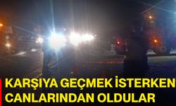 Karşıya geçmek isterken canlarından oldular