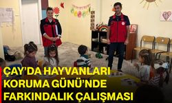 Çay’da Hayvanları Koruma Günü’nde farkındalık çalışması