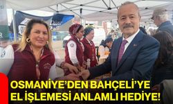 Osmaniye’den Bahçeli’ye el işlemesi anlamlı hediye!