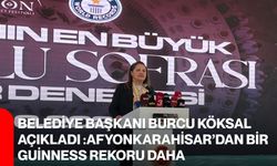 Belediye Başkanı Burcu Köksal Açıkladı :Afyonkarahisar’dan Bir Guinness Rekoru Daha