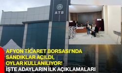 Afyon Ticaret Borsası’nda sandıklar açıldı, oylar kullanılıyor! İşte adayların ilk açıklamaları