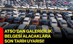 ATSO’dan galericilik belgesi alacaklara son tarih uyarısı!