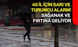 48 il için sarı ve turuncu alarm! Sağanak ve fırtına geliyor