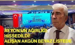 Afyon’un ağırlığı hissedildi! Alişan Akgün beyaz listede