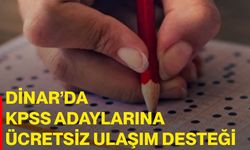 Dinar’da KPSS adaylarına ücretsiz ulaşım desteği