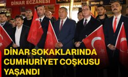 Dinar sokaklarında Cumhuriyet coşkusu yaşandı