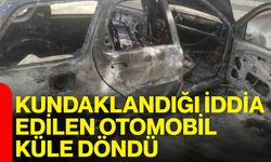 Kundaklandığı iddia edilen otomobil küle döndü