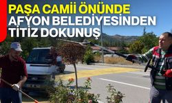 Paşa Camii önünde Afyon Belediyesinden titiz dokunuş