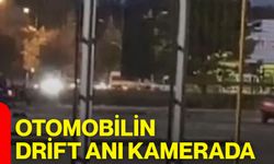 Otomobilin drift anı kamerada