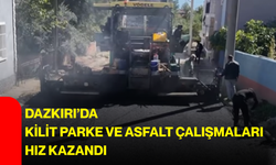 Dazkırı’da kilit parke ve asfalt çalışmaları hız kazandı