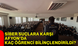 Siber suçlara karşı Afyon’da kaç öğrenci bilinçlendirildi?