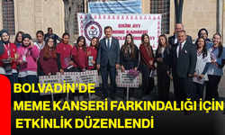 Bolvadin’de meme kanseri farkındalığı için etkinlik düzenlendi